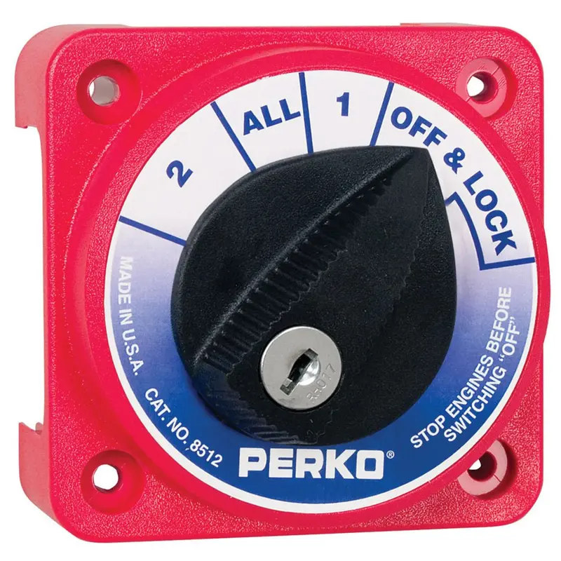 Perko Compact Medium Duty Battery Selector Switch W/Key Lock [8512Dp] 1