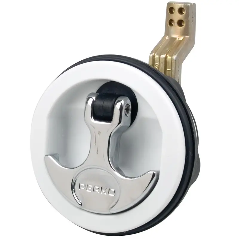 Perko Flush Latch - Surface Mount Offset Cam Bar - 2.5" Hole - White [1092Dp1wht] 1