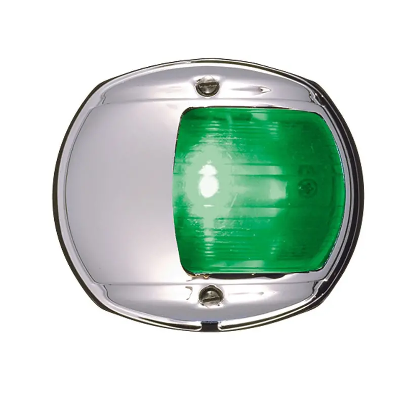 Perko Led Side Light - Green - 12V - Chrome Plated Housing [0170Msddp3] 1
