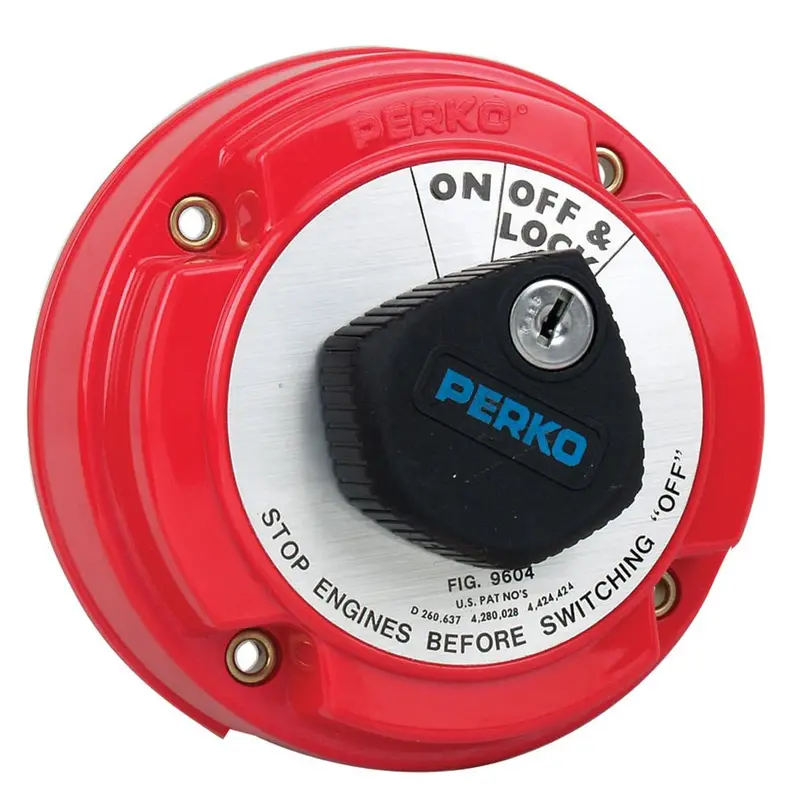 Perko Medium Duty Main Battery Disconnect Switch W/Alternator Field Disconnect & Key Lock [9604Dp] 1