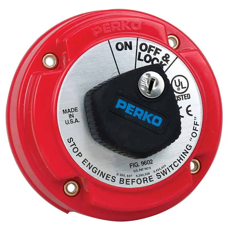 Perko Medium Duty Main Battery Disconnect Switch W/Key Lock [9602Dp] 1