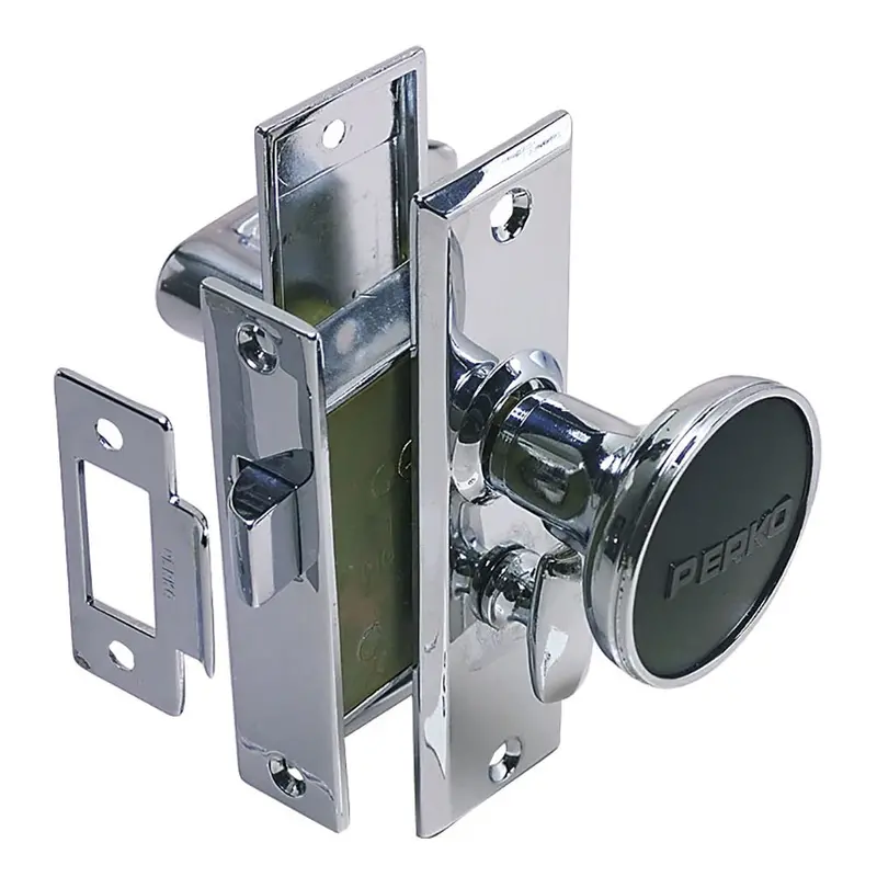 Perko Mortise Latch Set W/Turn Button [0960Dp0chr] 1