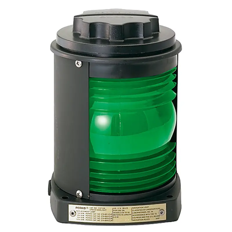 Perko Side Light - Black Plastic, Green Lens [1127Ga0blk] 1