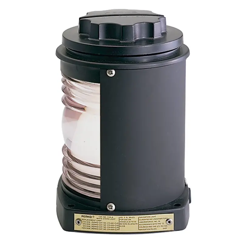 Perko Stern Light - Black Plastic, White Light With Gray Tinted Lens [1129A00blk] 1
