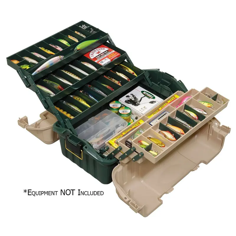 Plano Hip Roof Tackle Box W/6-Trays - Green/Sandstone [861600] 1