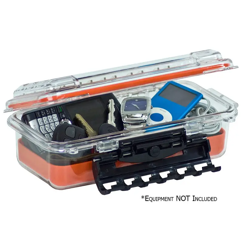 Plano Waterproof Polycarbonate Storage Box - 3500 Size - Orange/Clear [145000] 1