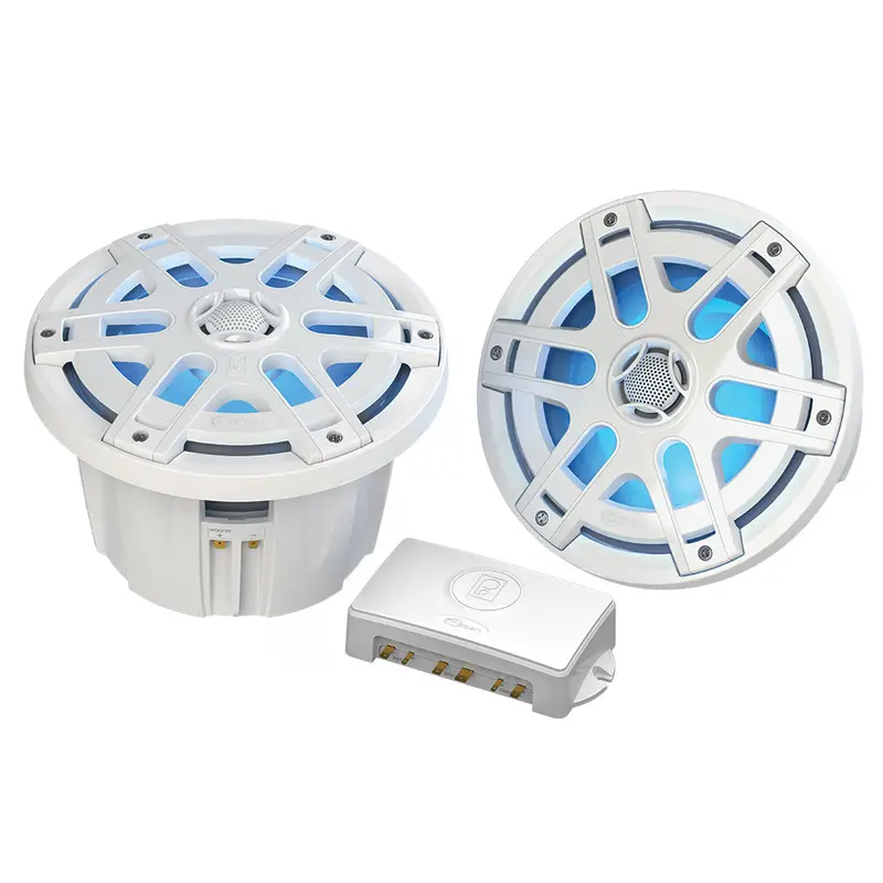 Poly-Planar Ma-Oc8 8" 500 Watt Waterproof Blue Led Speaker - White [Ma-Oc8] 1
