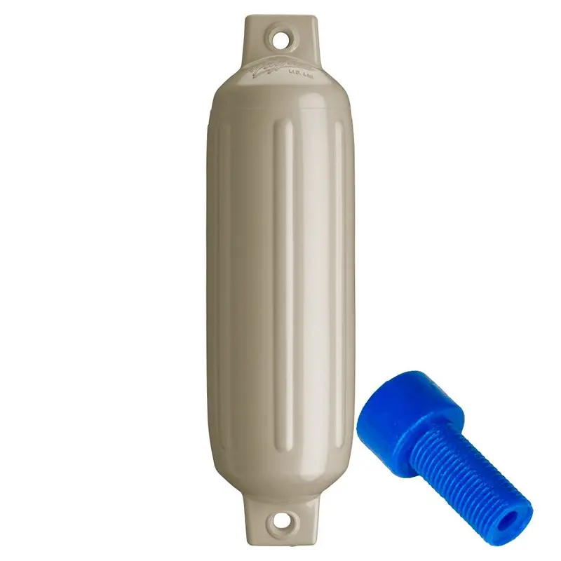 Polyform G-2 Twin Eye Fender 4.5" X 15.5" - Sand W/Adapter [G-2 Sand W/Air Adapter] 1