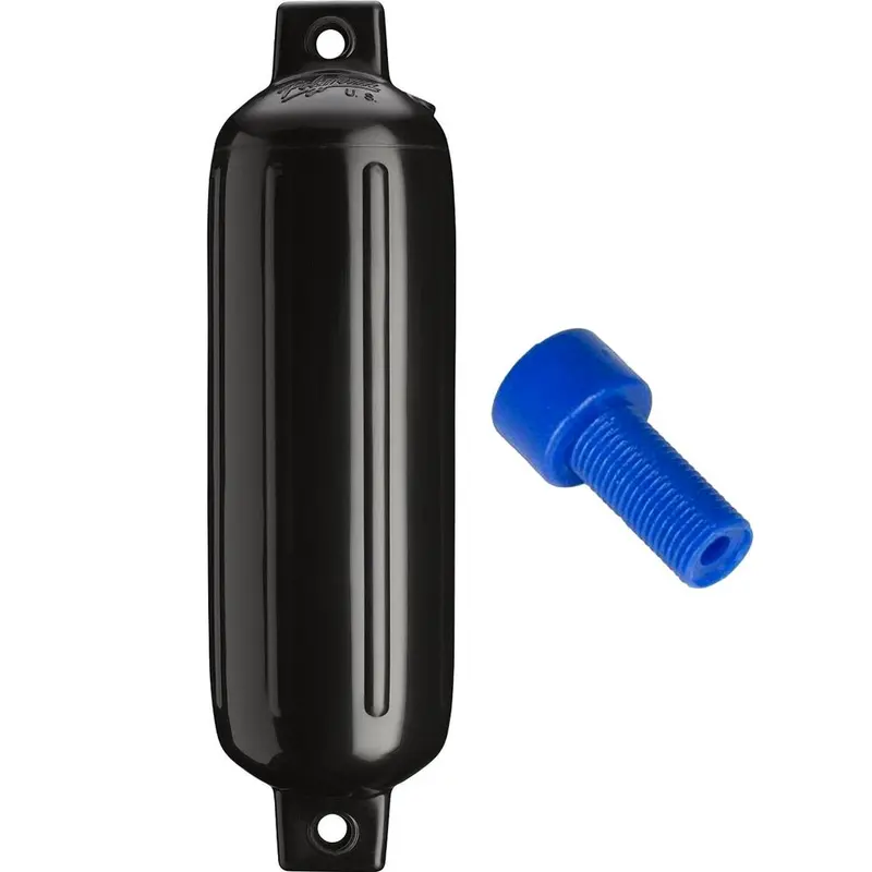Polyform G-3 Twin Eye Fender 5.5" X 19" - Black W/Air Adapter [G-3 Black W/Air Adapter] 1