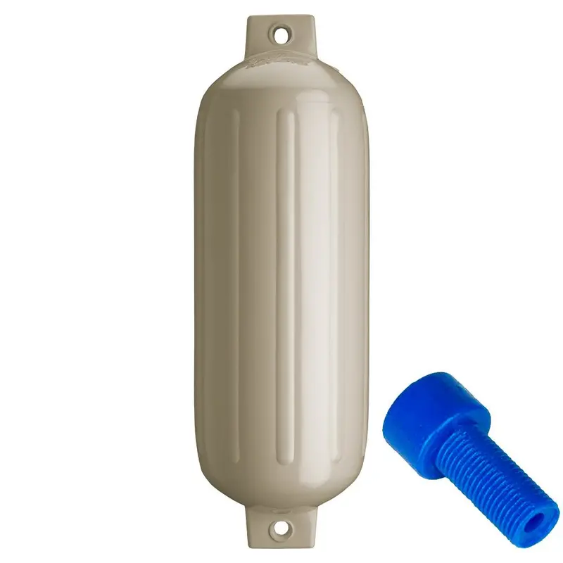 Polyform G-5 Twin Eye Fender 8.8" X 26.8" - Sand W/Adapter [G-5 Sand W/Air Adapter] 1