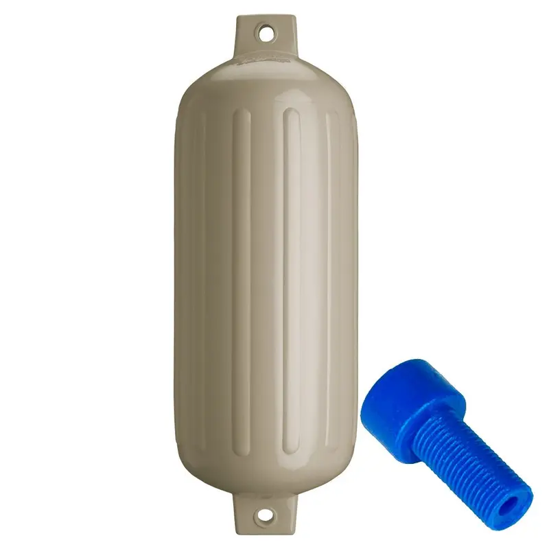 Polyform G-6 Twin Eye Fender 11" X 30" - Sand W/Adapter [G-6 Sand W/Air Adapter] 1