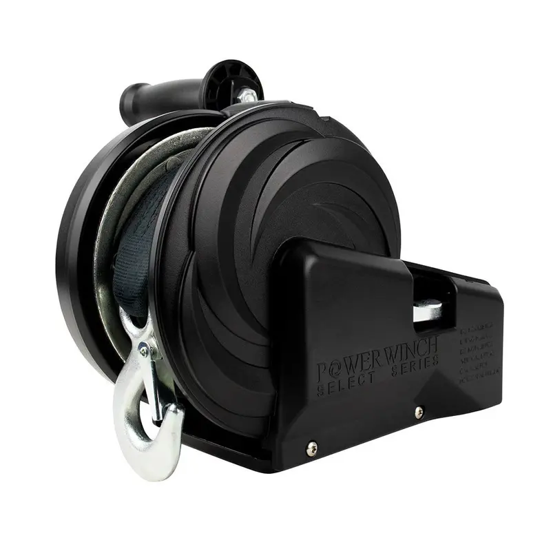 Powerwinch Select Series Winch 1,800Lb, 2 Speed, 6" Crank Arm - Carbon Black [21400-W-1800-6-B-R] 1