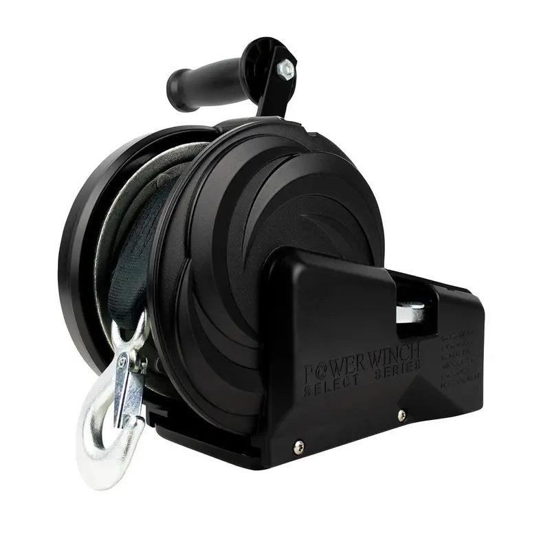 Powerwinch Select Series Winch 2,500Lb, 2 Speed, 8" Crank Arm - Carbon Black [21400-W-2500-8-B-R] 1