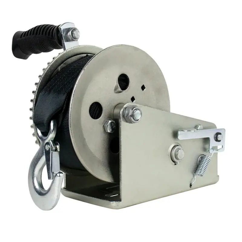 Powerwinch Utility Series Winch 2,000Lb, 2 Speed, 6" Crank Arm - Zinc [21500-W-2000-6-Z-R] 1