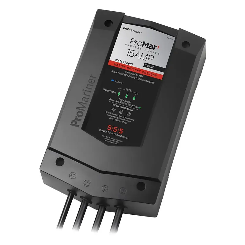 Promariner Promar1 Ds Digital - 15 Amp - 3 Bank Charger [31515] 1