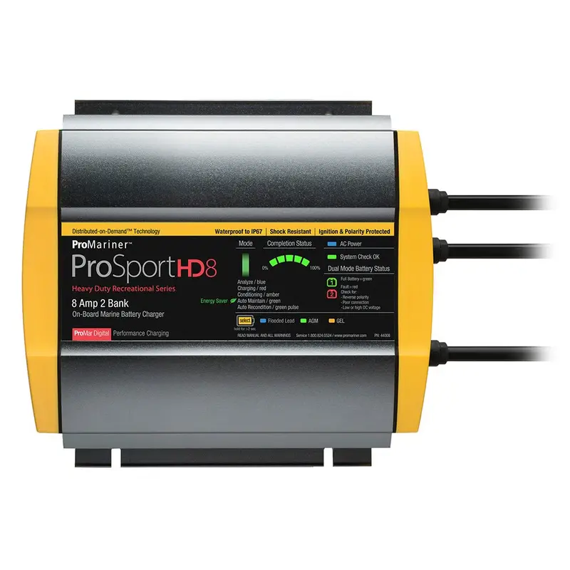 Promariner Prosporthd 8 Gen 4 - 8 Amp - 2 Bank Battery Charger [44008] 1