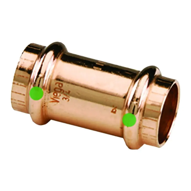 Propress 1-1/2" Copper Coupling W/Stop - Double Press Connection - Smart Connect Technology [78067] 1