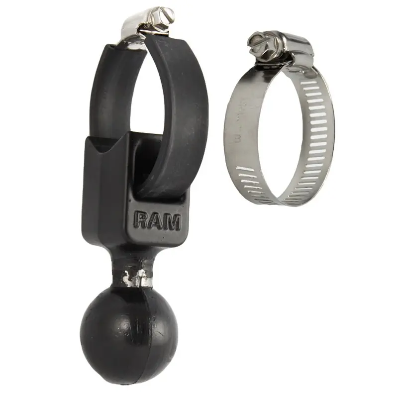 Ram Mount 1.5" Ball Base W/ Strap 0.5" - 2" Diameter [Ram-108B] 1