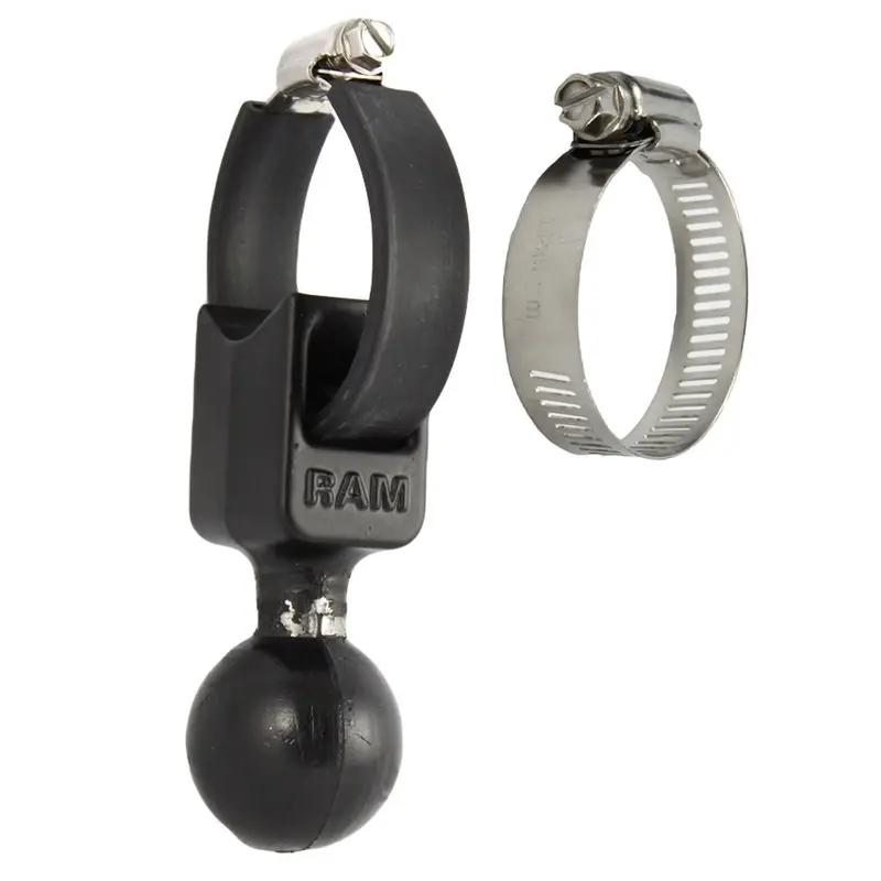 Ram Mount 1.5" Ball Base W/Strap 0.5" - 2" Diameter [Ram-108Bu] 1
