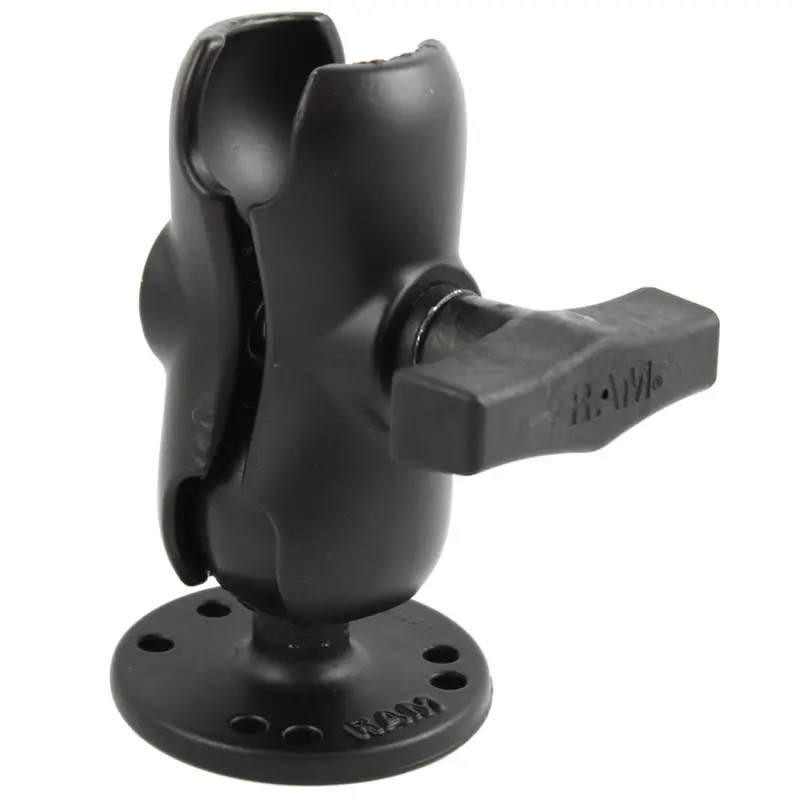 Ram Mount 1.5" Ball Short Arm W/2.5" Round Base [Ram-103U-B] 1