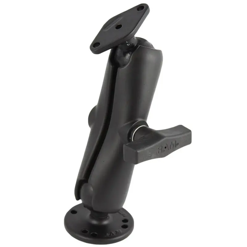 Ram Mount 1.5" Diameter Ball Flat Surface Mount W/2.5" Round Base & Diamond Base [Ram-138U] 1