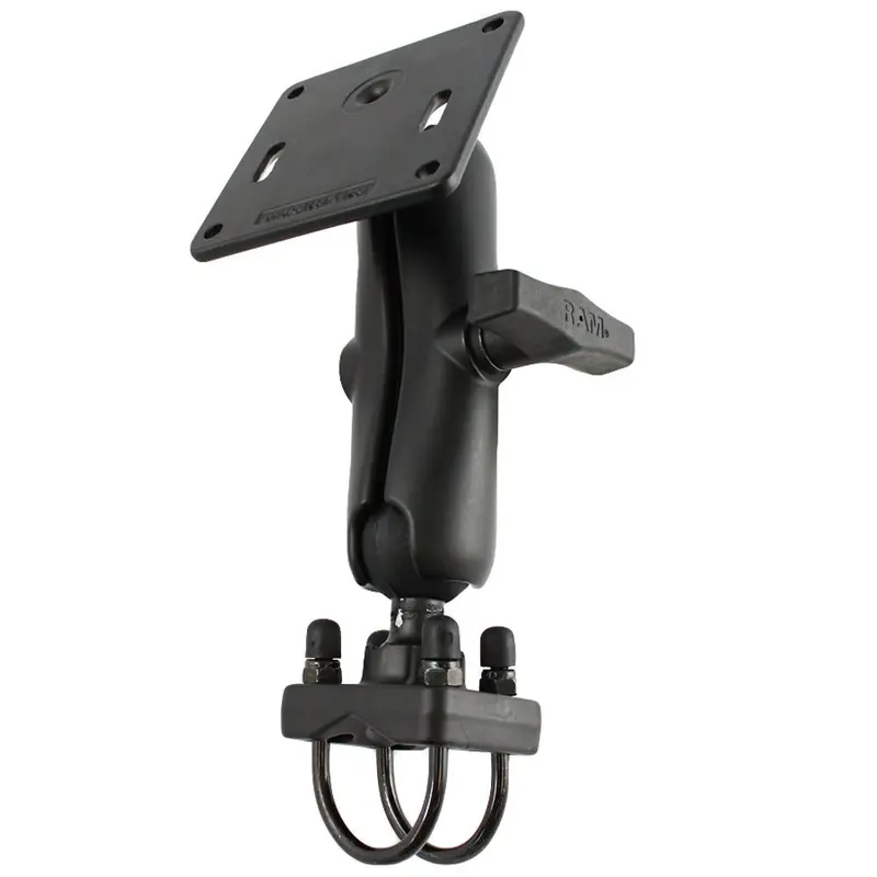 Ram Mount 1.5" Rail Mount W/Double U-Bolt Base & 3.625" Square Base (Vesa 75Mm X 75Mm Hole Pattern) [Ram-334U] 1