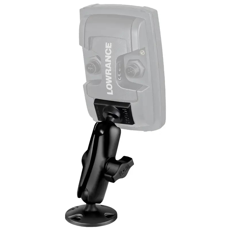 Ram Mount 1" Ball "Light Use" Composite Mount F/Lowrance Elite-4 & Mark-4 Series Fishfinders [Rap-B-101U-Lo11] 1