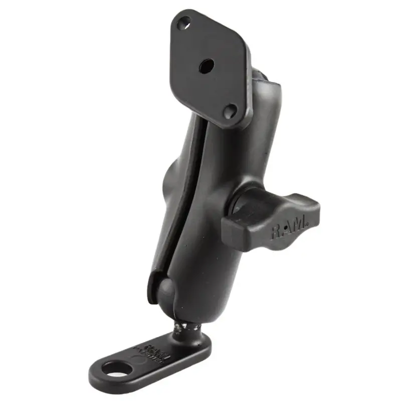 Ram Mount 11Mm Flat Base W/Double Socket Arm & Diamond Adapter [Ram-B-179U] 1