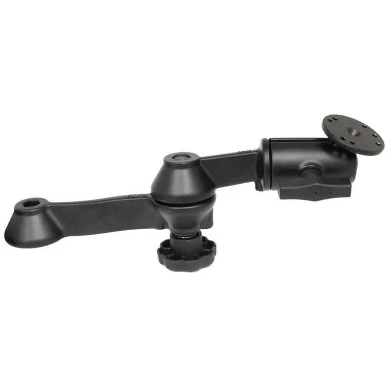 Ram Mount 12" Double Swing Arm W/2.5" Round Base - Powder Coated Marine Grade Aluminum [Ram-Vb-110-1U] 1