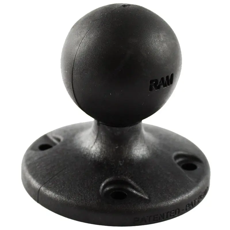 Ram Mount 2.5" Composite Round Base W/Amps Hole Pattern & 1.5" Ball [Rap-202U] 1