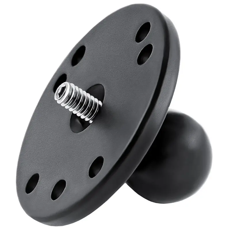 Ram Mount 2.5" Round Base W/1" Ball And 1/4"-20 Threaded Male Post [Ram-B-202Au] 1