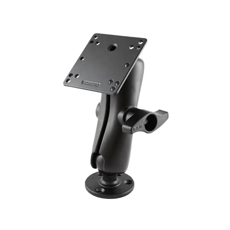 Ram Mount 4.75" Square Base Vesa 75Mm & 100Mm Hole Patterns W/Surface Mount - 2.25" Rubber Ball "D" Size [Ram-D-101U-246] 1