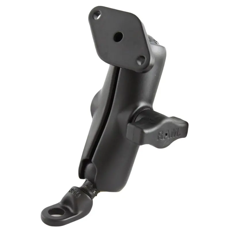 Ram Mount 9Mm Angled Base W/Double Socket Arm & Diamond Adapter [Ram-B-180U] 1