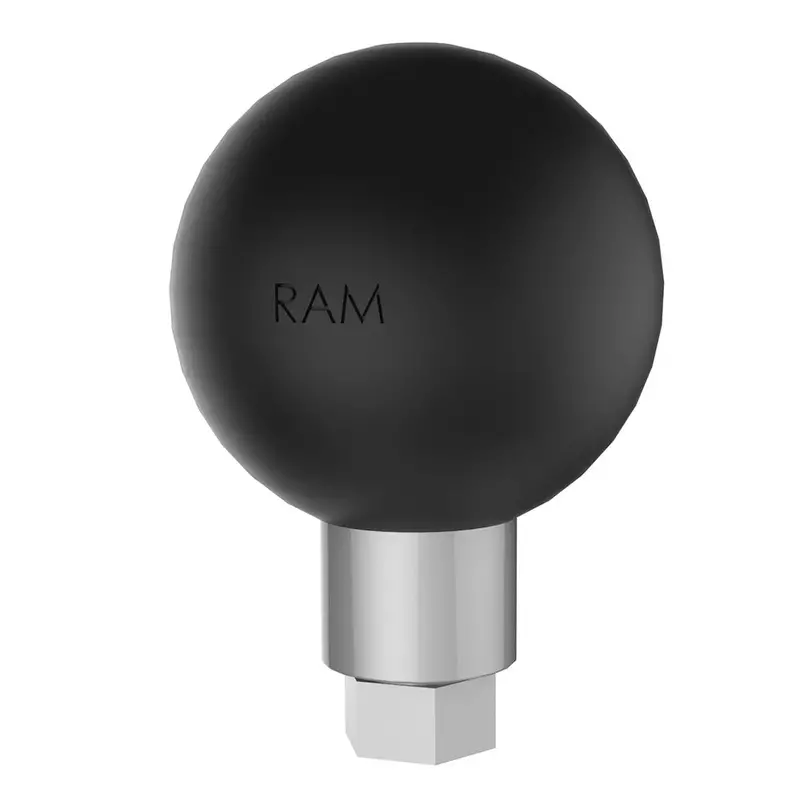 Ram Mount Ball Adapter W/1/4" - 20" Threaded Hole  Hex Post - C Size [Ram-337U] 1