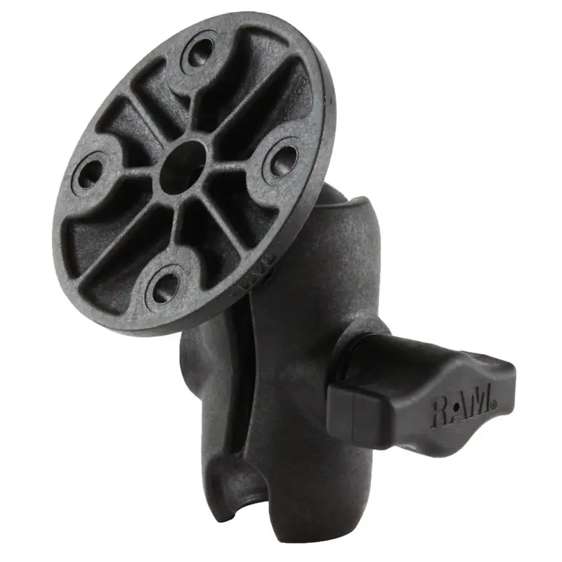 Ram Mount Composite 1" Ball Short Length Double Socket Arm W/2.5" Round Base Including Amps Hole Pattern [Rap-B-103U-A] 1