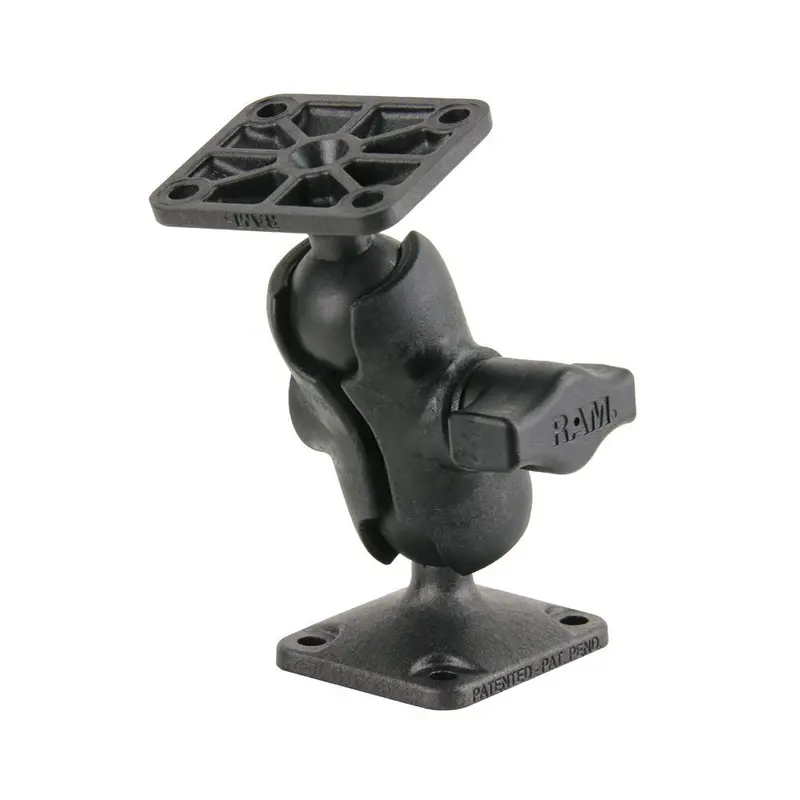 Ram Mount Composite Drill-Down Double Ball Mount W/Rectangle Amps Plates [Rap-B-141U-A] 1
