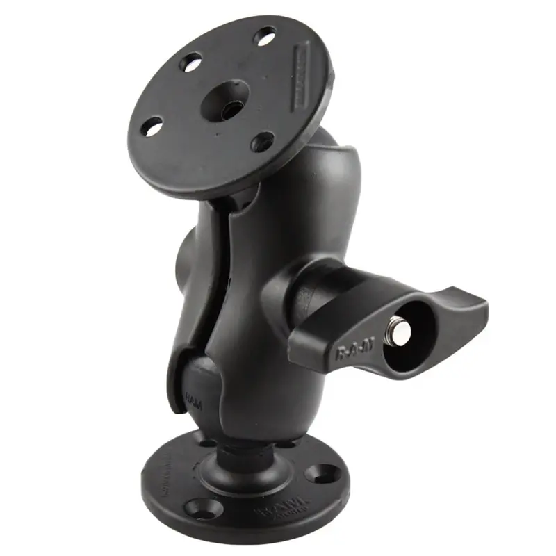 Ram Mount D Size 2.25" Ball Mount W/2 Qty 3.68" Round Plates  Short Length Double Socket Arm [Ram-D-101U-C] 1