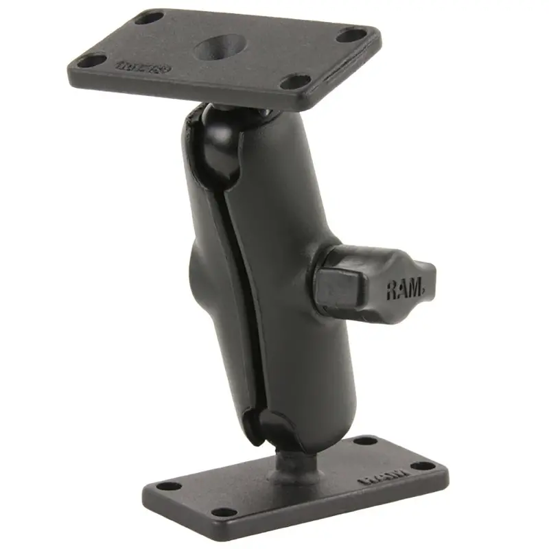 Ram Mount Double Ball Mount W/Two 1.5" X 3" Plates [Ram-B-102U-153] 1