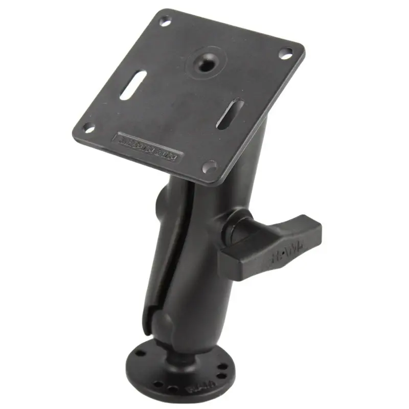 Ram Mount Double Socket Arm W/2.5" Round Base & 3.625" Square Base [Ram-101U-2461] 1