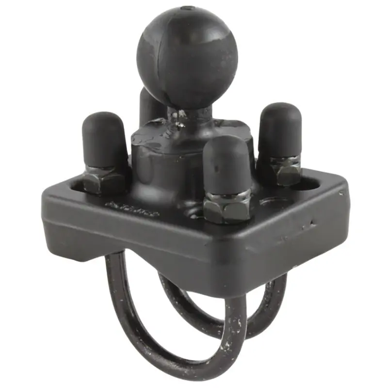 Ram Mount Double U-Bolt Base W/1" Ball F/Rails From 0.75" To 1.25" Diameter [Ram-B-235U] 1