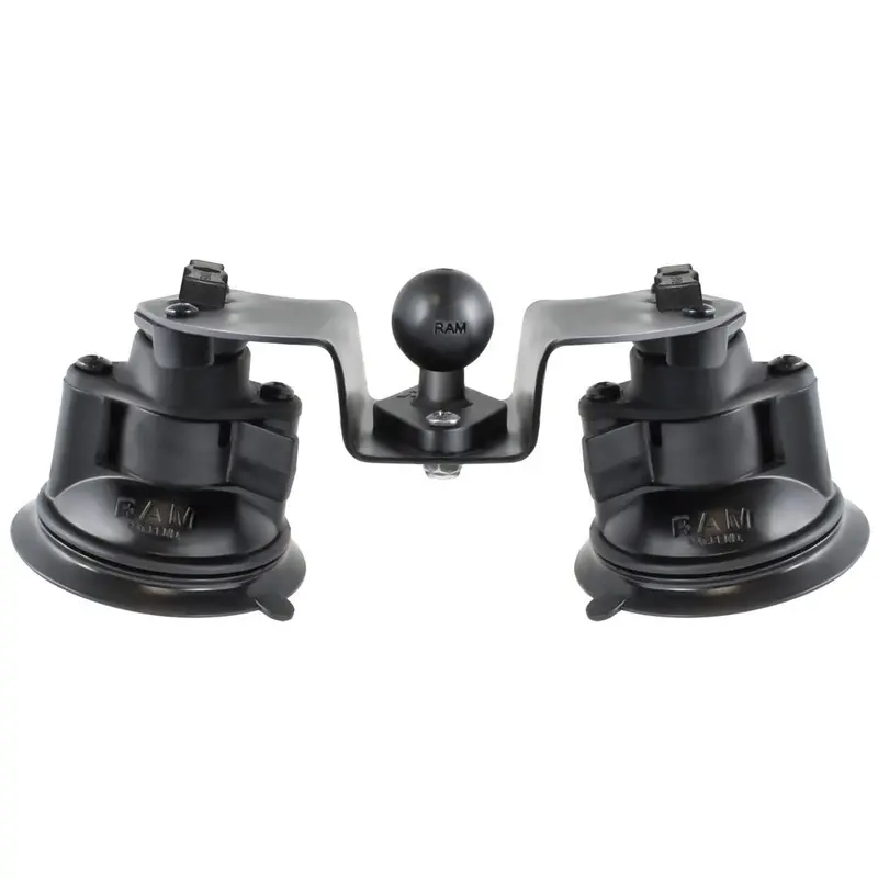 Ram Mount Dual Articulating Suction Cup Base W/1" Ball Base [Ram-B-189B-Piv1u] 1
