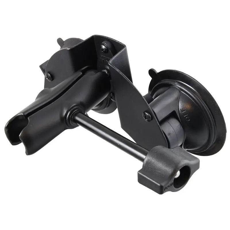Ram Mount Dual Suction Cup Base W/Medium Length Arm  Retention Knob [Ram-B-189B-201-Ala1-Kru] 1