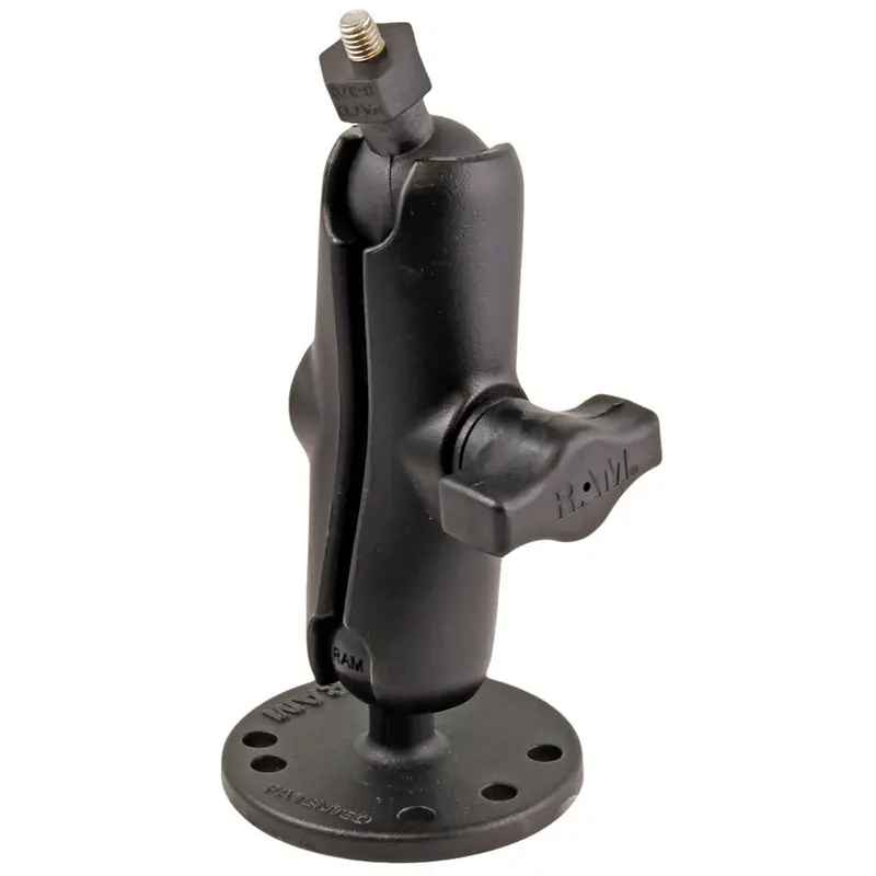 Ram Mount Flat Surface Mount W/1" Ball, Including M6 X 30 Ss Hex Head Bolt, F/Raymarine Dragonfly-4/5  Wifish Devices [Ram-B-202-379-M616u] 1