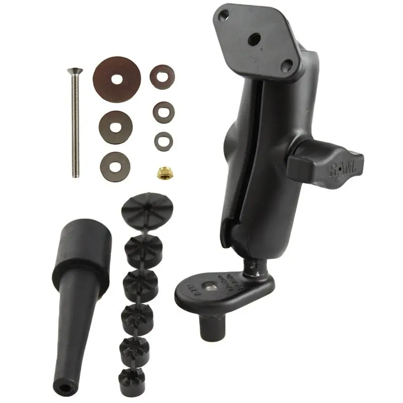 Ram Mount Fork Stem Motorcycle Base W/Double Socket Diamond [Ram-B-176U] 1