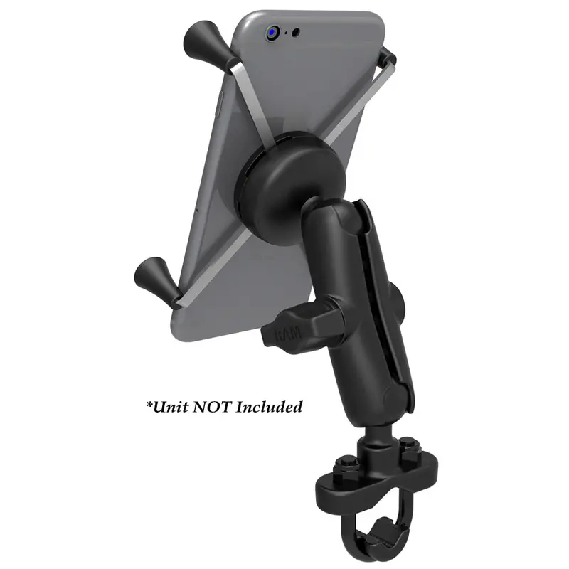 Ram Mount Handlebar Rail Mount W/Zinc Coated U-Bolt Base  Universal X-Grip Large Phone/Phablet Cradle [Ram-B-149Z-Un10u] 1