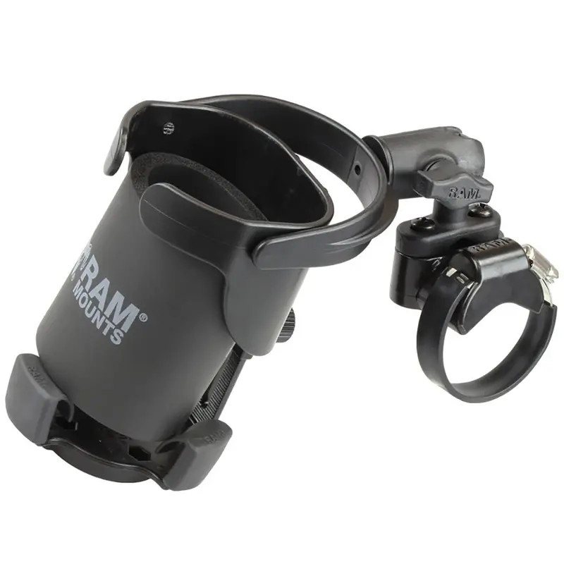 Ram Mount Level Cup Xl Low Profile Mount W/Large Strap Clamp Base [Rap-B-417-200-1-231Z-2Nubu] 1