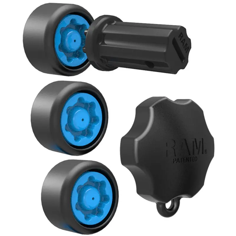 Ram Mount Pin-Lock Security Kit F/Single Swing Arm And Gimbal Mount [Rap-S-Knobg-109] 1