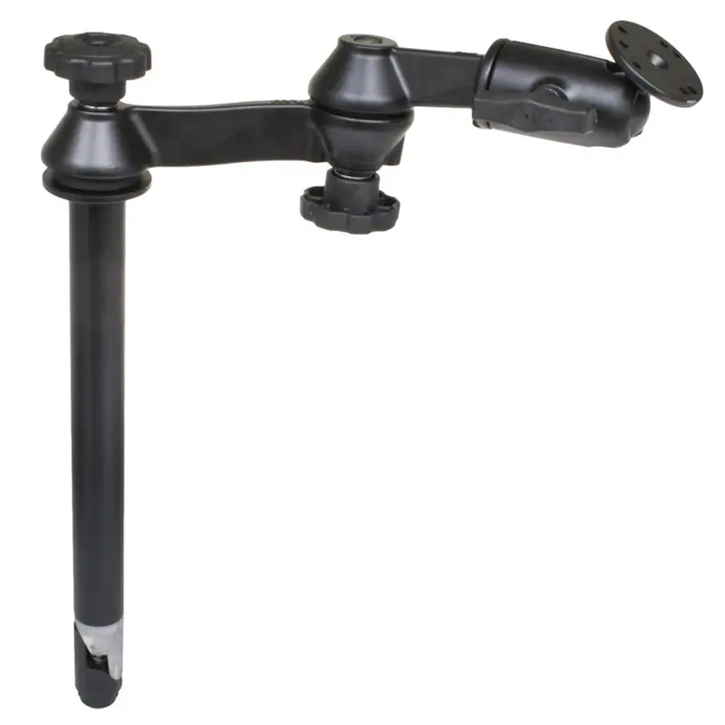 Ram Mount Ram 12" Upper Pole With Double Swing Arms  Round Plate [Ram-Vp-Sw1-12] 1