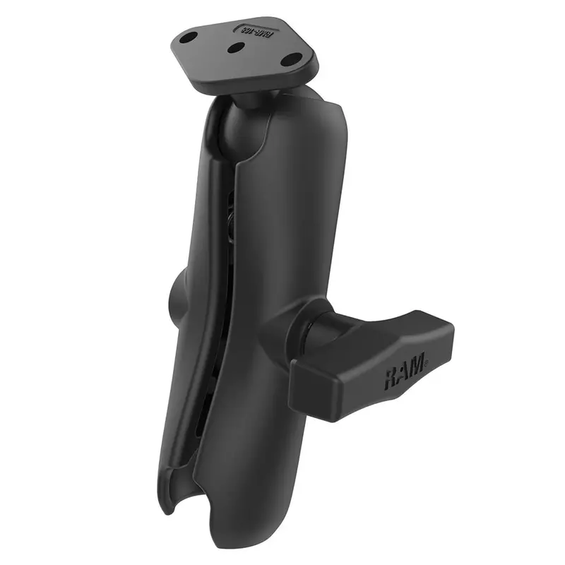 Ram Mount Ram Double Socket Arm W/Diamond Plate - C Size Medium [Ram-103-238U] 1