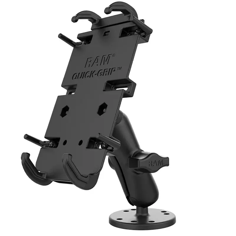 Ram Mount Ram Quick-Grip Xl Spring-Loaded Phone Mount W/Drill-Down Base [Ram-B-138-Pd4u] 1